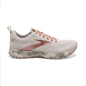 Brooks Terra Light Gray and Pink Sneakers